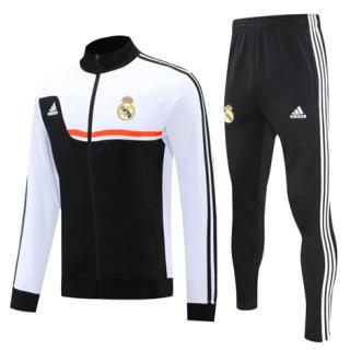 Chándal Real Madrid 2025/26- Black White Retro (Cremallera larga)